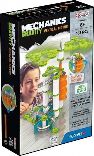 Geomag Mechanics Gravity RE moteur vertical – jeu de construction magnétique 183 pièces