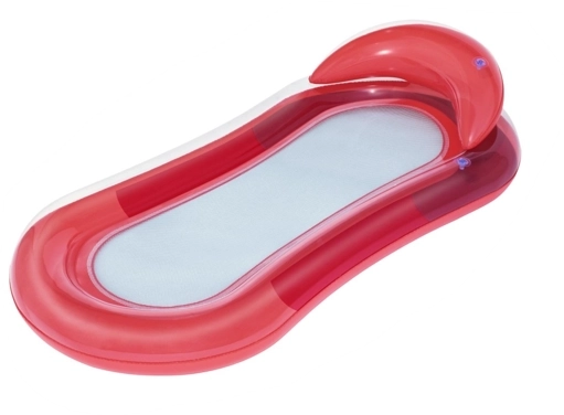 Matelas gonflable rouge avec fond en filet