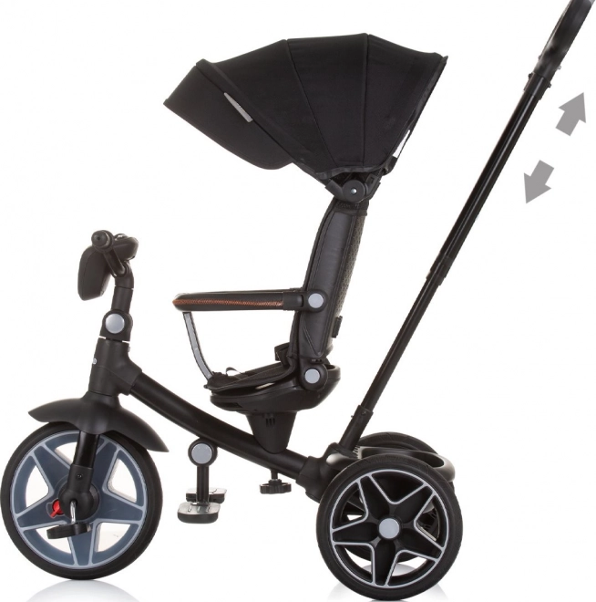 Chipolino tricycle avec toit et boîte musicale Derby 2v1 Obsidian