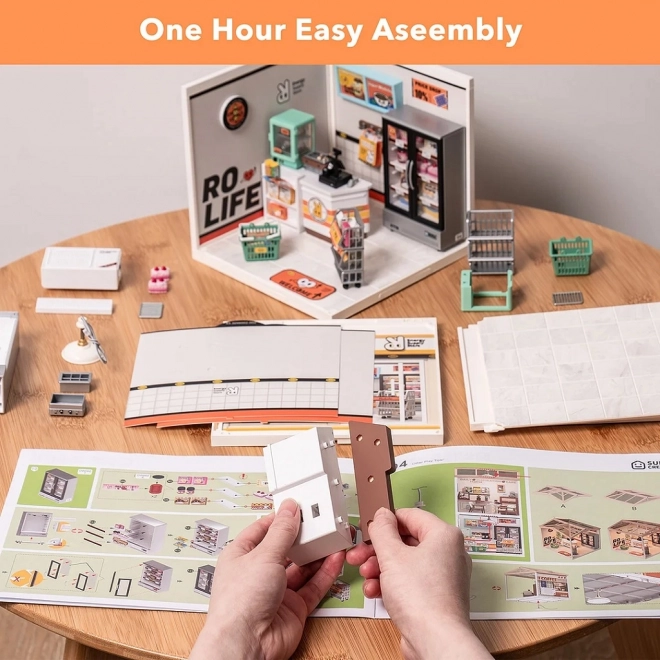 RoboTime miniature de maison Magasin de fournitures