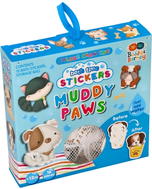 autocollants de bain animaux changeant de couleur avec filet