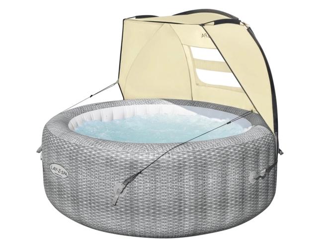 Abri pour SPA contre le vent et le soleil
