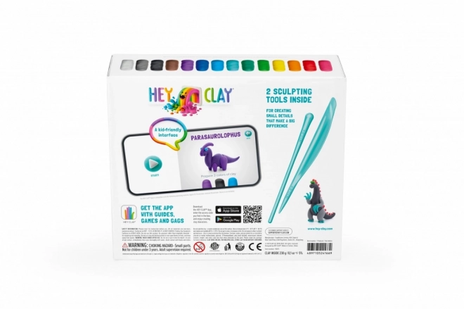 Ensemble Hey Clay Mega Dinosaurs en pâte plastique