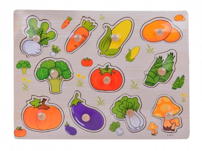 Puzzle éducatif en bois légumes match 11 pièces ZA5258