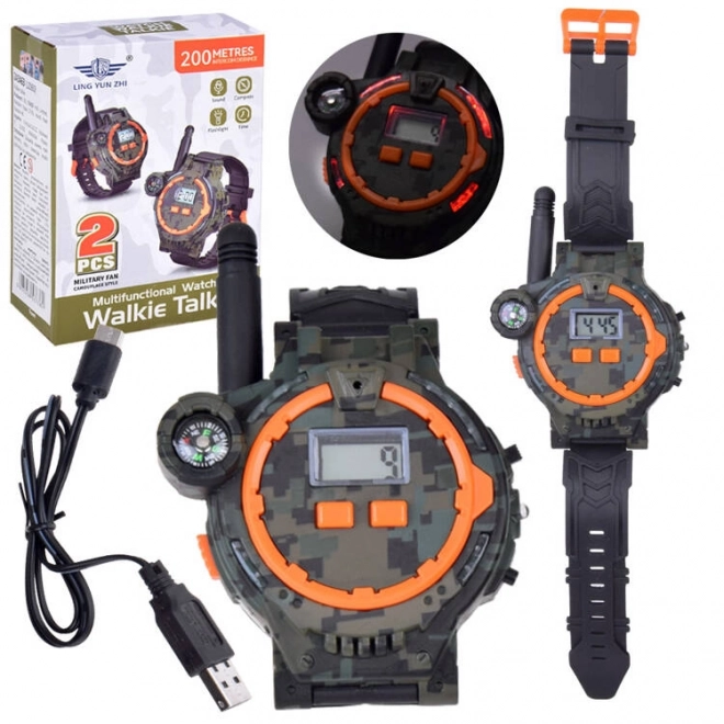 Montres militaires avec talkie-walkie et boussole