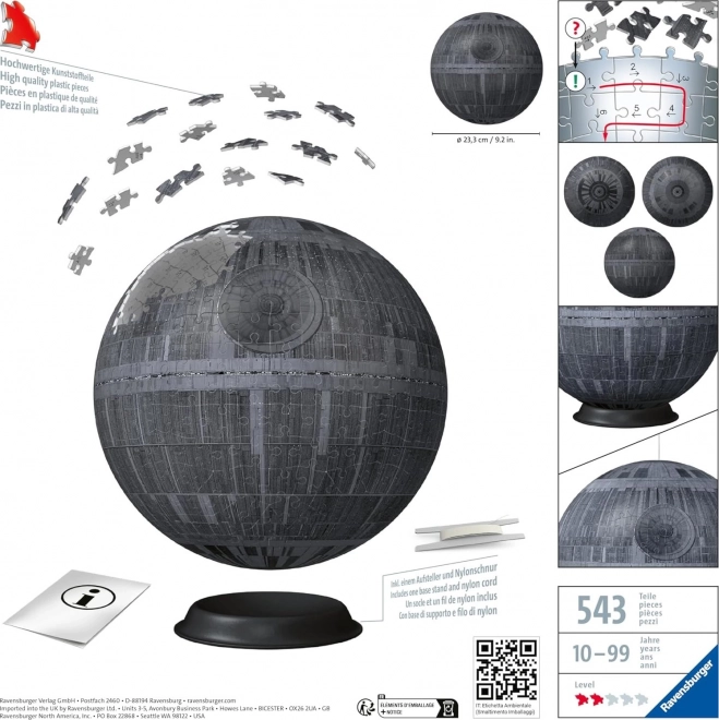 RAVENSBURGER Puzzle-Ball Star Wars : Étoile de la Mort 540 pièces