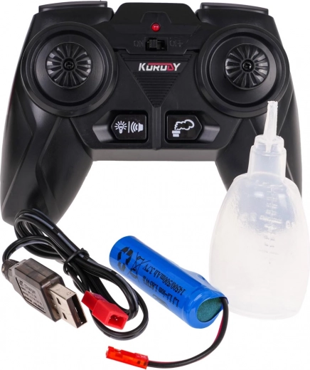 Lumières, sons et effet de fumée