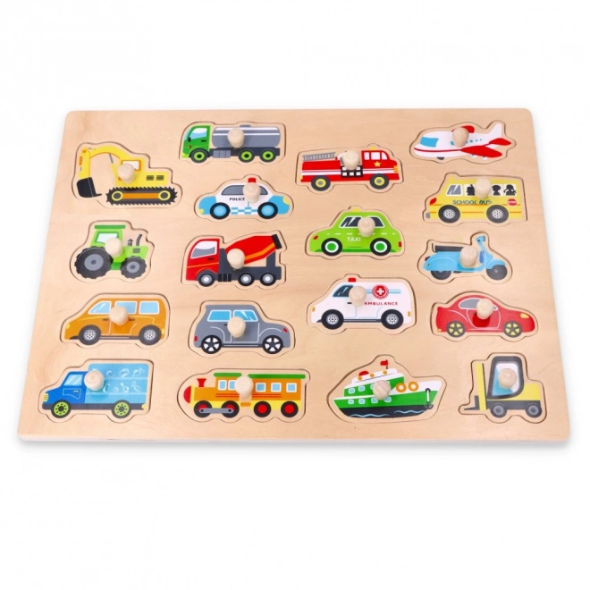 Grand puzzle en bois Transport