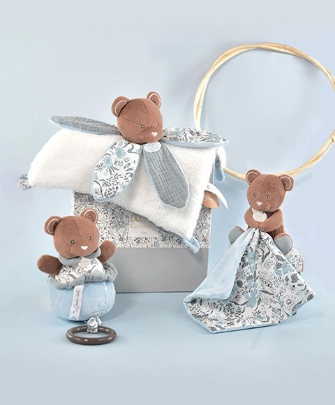 Coffret cadeau - ours en peluche et couverture