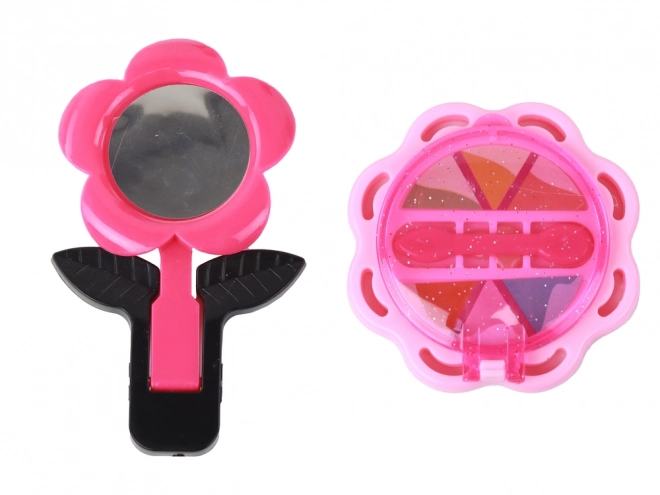 Valise rose élégante pour enfants avec accessoires cosmétiques