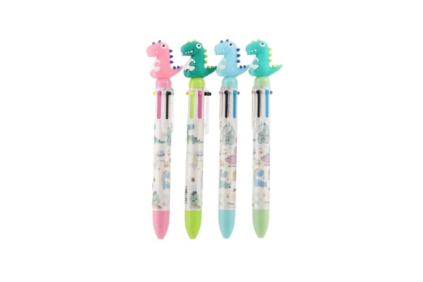 Stylo/Dinosaure crayon six couleurs en plastique 17cm 4 couleurs