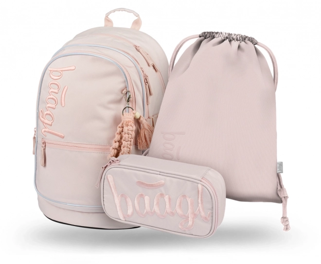 BAAGL 3 SET Core Creamy: sac à dos, trousse, sac