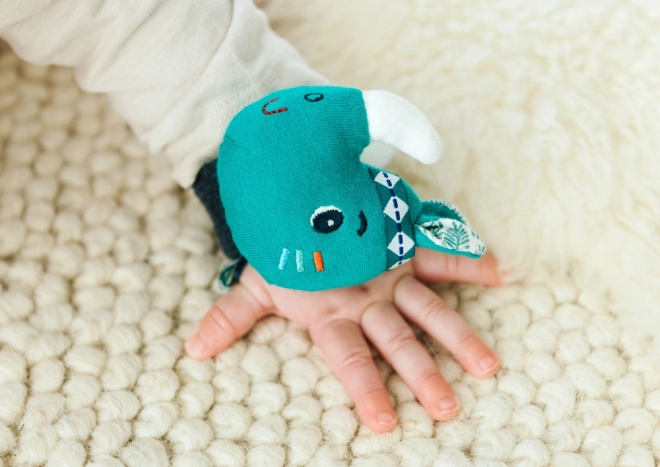 Lilliputiens - bracelet avec hochet - rhinocéros Marius
