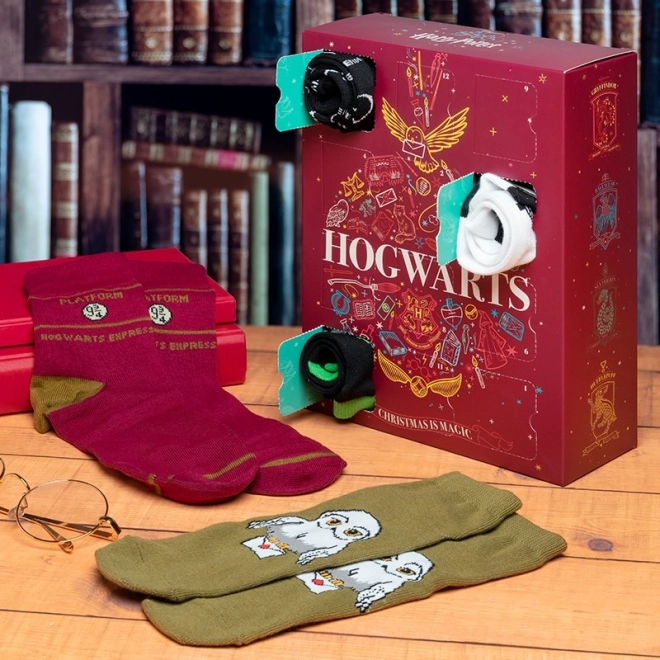 Calendrier de l’Avent HARRY POTTER – chaussettes, 12 paires (taille 36–41)