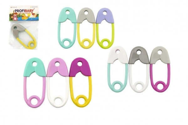 Hochet épingle plastique 12cm dans un sac 0m+