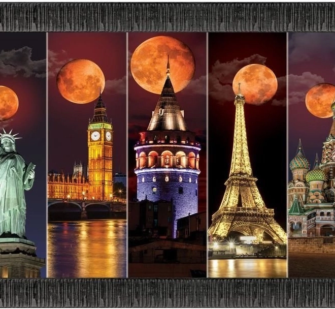 Puzzle avec cadre et colle 3 en 1 Lune de sang 1000 pièces
