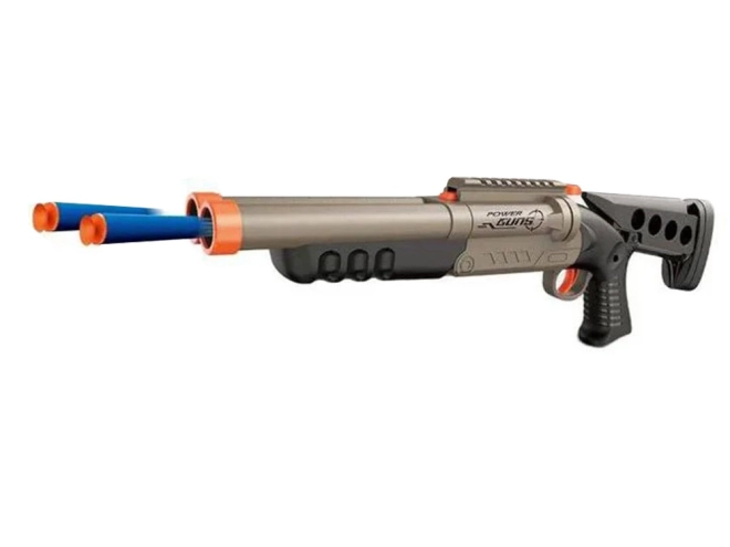 Grande carabine à double canon pour balles en mousse