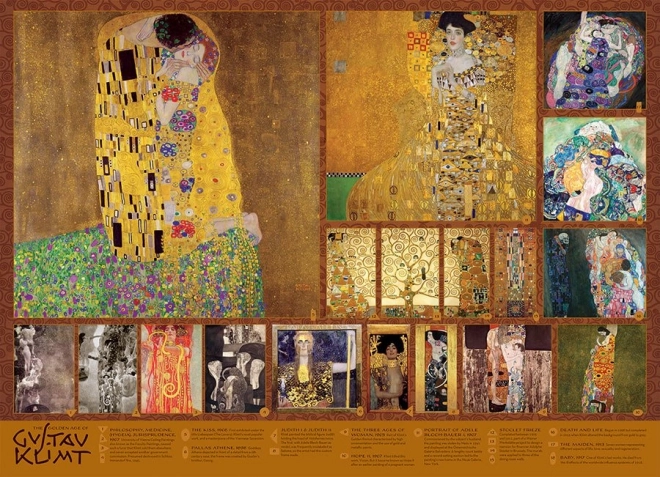 Puzzle L'Âge d'Or de Gustav Klimt 1000 pièces