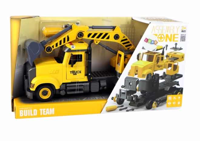 Chariot pliant avec grue jaune