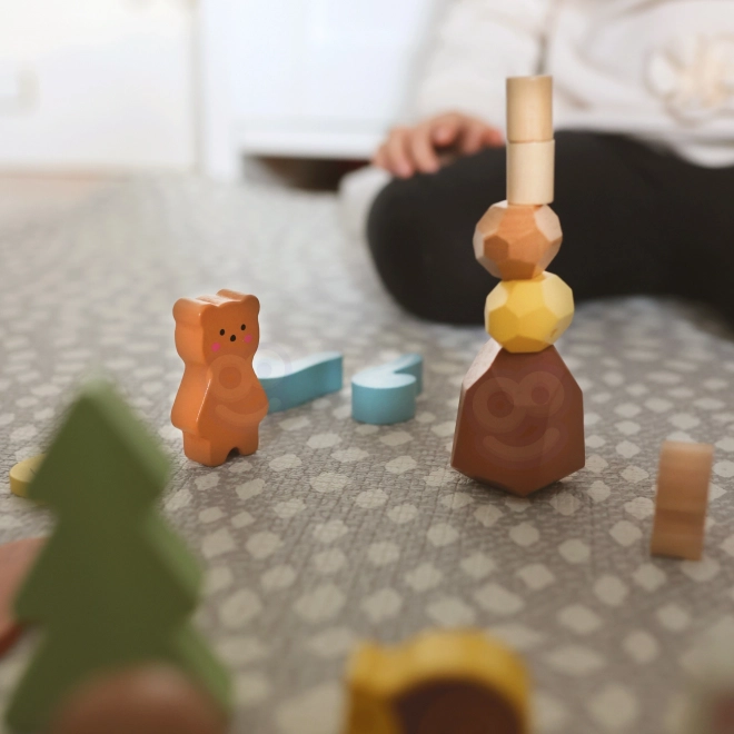 Ensemble forestier avec blocs en bois Tooky Toy