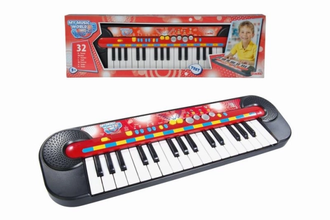 Piano, 32 touches, 45 x 13 cm, à piles