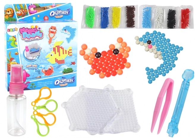Ensemble de Perles d'Eau DIY Magic Beads 8 couleurs Animaux de Mer