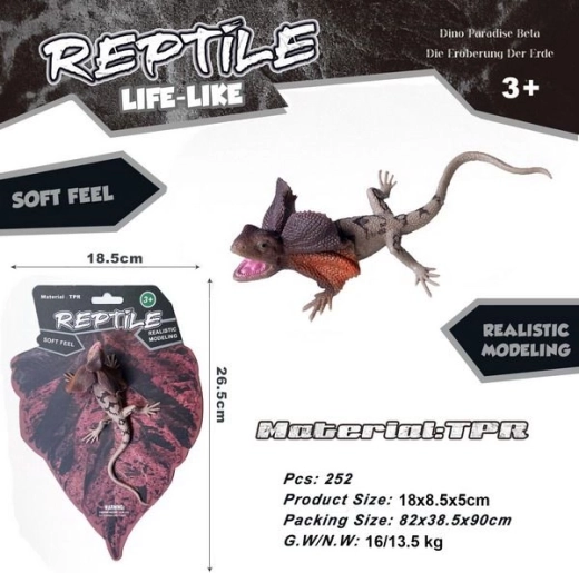 Lézard en caoutchouc – dragon à collerette 18 cm
