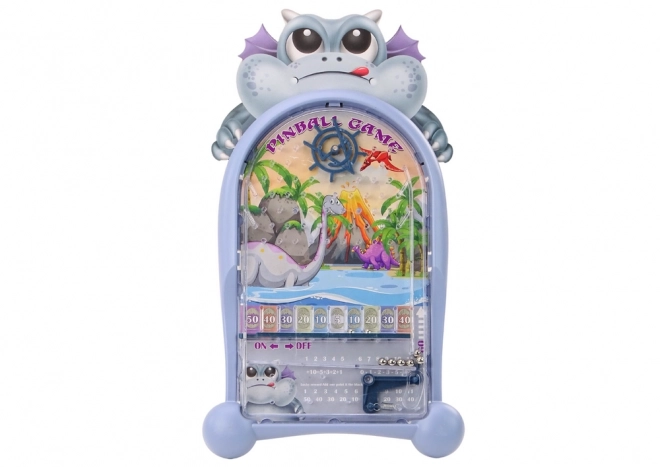 Jeu de flipper avec support bleu dragons et dinosaures
