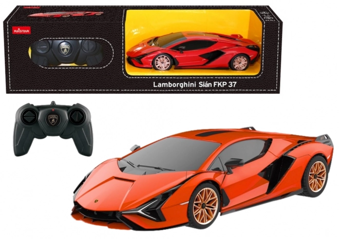 RC auto 1:24 Rastar Lamborghini Sian orange