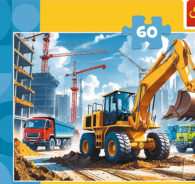 Puzzle Tracteur avec chargeuse 60 pièces