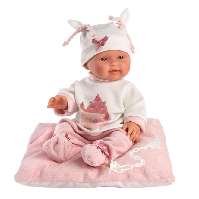 Llorens 26312 NOUVEAU-NÉ FILLE - poupée réaliste bébé avec corps en vinyle complet - 26 cm