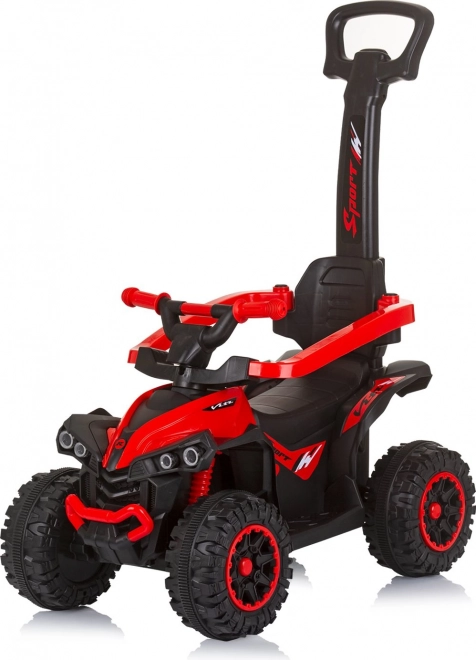 Chipolino trotinette avec tige de guidage et auvent ATV rouge