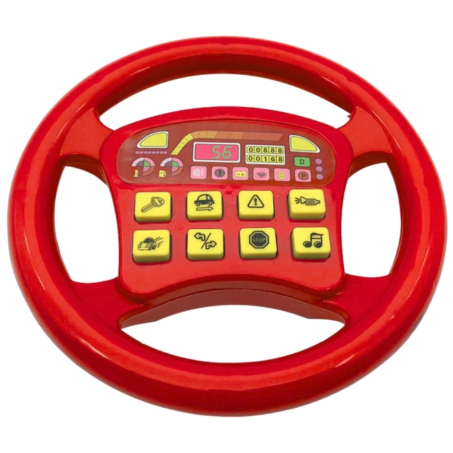 Volant interactif avec sons réalistes rouge