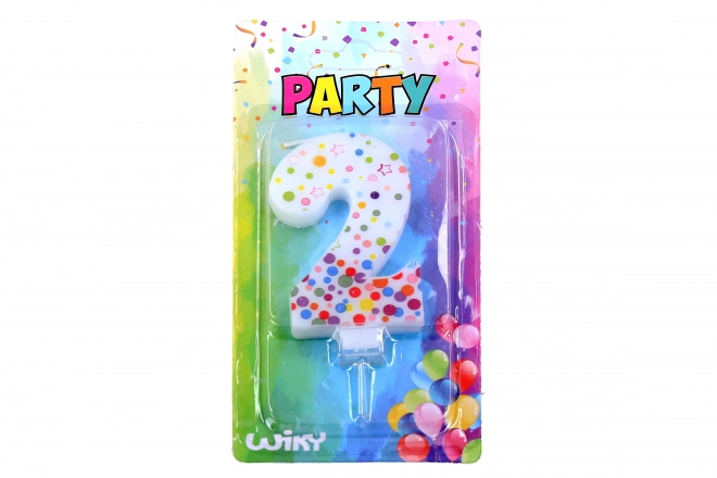 Bougie de fête numéro 2 Pois