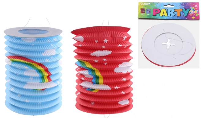 Lampion cylindre 15 cm Arc-en-ciel
