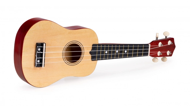 Ukulélé en bois pour enfants avec 4 cordes en nylon, marron ECOTOYS