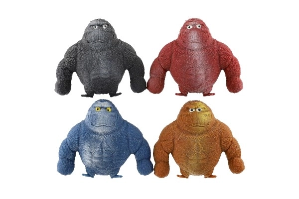 Gorille anti-stress extensible remplie de sable 400 g silicone 12cm 4 couleurs 8pcs en boîte