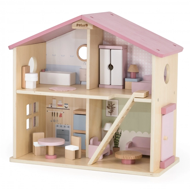 Grande maison de poupées en bois avec accessoires PolarB Viga