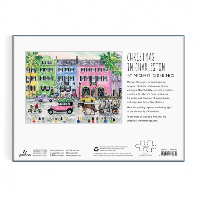 Galison Puzzle Michaela Storrings - Noël à Charleston 1000 pièces