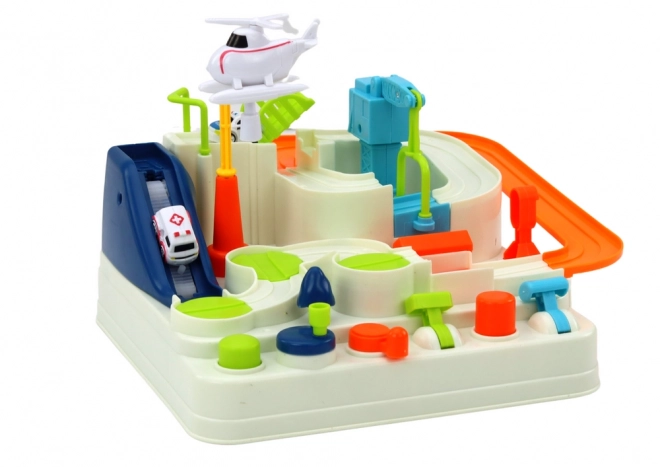 Parcours d'obstacles de stationnement interactif pour voitures d'enfants