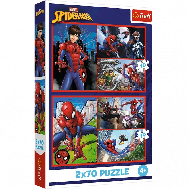 Puzzle 2x70 - Histoires de l'araignée Disney Marvel Spiderman