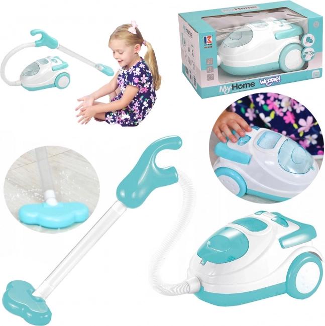 Aspirateur pour enfants avec sons et lumière Kruzzel bleu