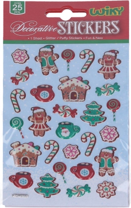 Autocollants 3D Noël 19 × 10,5 cm – Noël