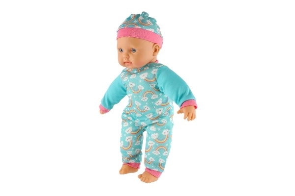 Poupée bébé 40cm corps souple avec biberon et tétine dans boîte 41x19x12,5cm