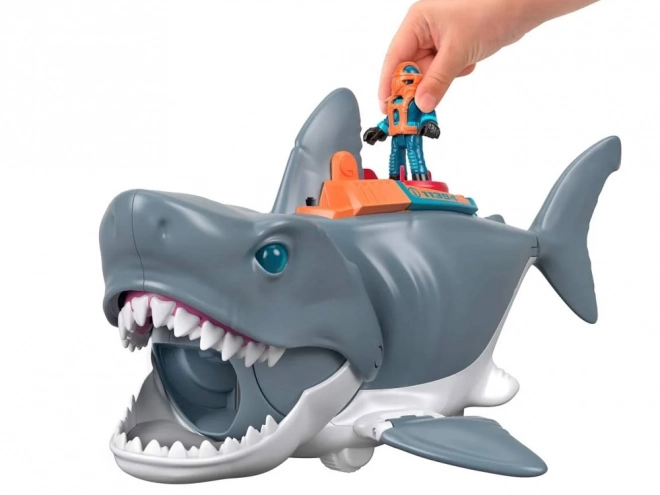 Mega requin attaquant Imaginext avec mâchoire mobile