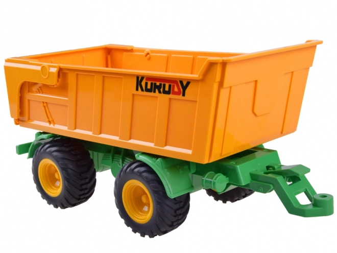 Tracteur télécommandé avec roues en caoutchouc + remorque RC0601