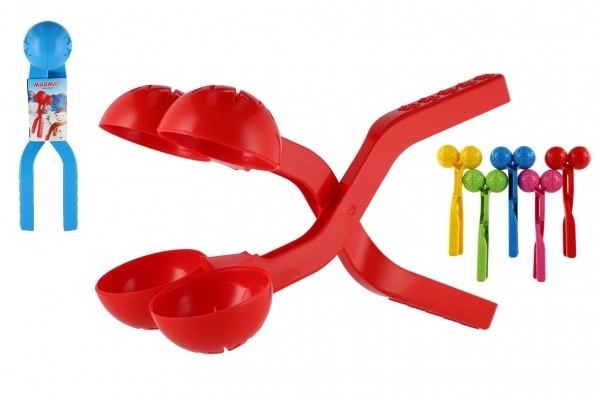 Moule à boules de neige duo plastique 16x38cm 5 couleurs 24m+