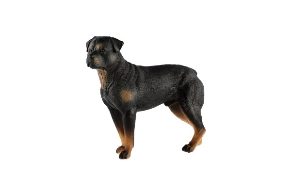 Figurine en plastique de chien Rottweiler 8cm