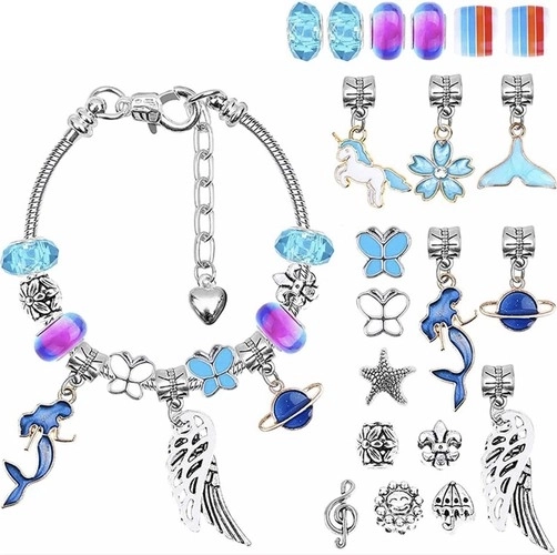 Perles pour la fabrication de bracelets - 107 pièces