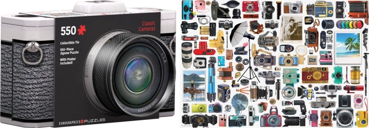 EUROGRAPHICS puzzle dans une boîte en métal – appareil photo classique, 550 pièces